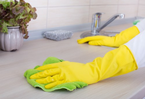 Safe professional window cleaning on a multi-story property