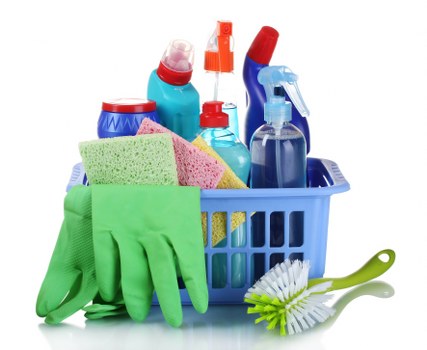 Dusting and sanitizing high-touch surfaces during deep cleaning